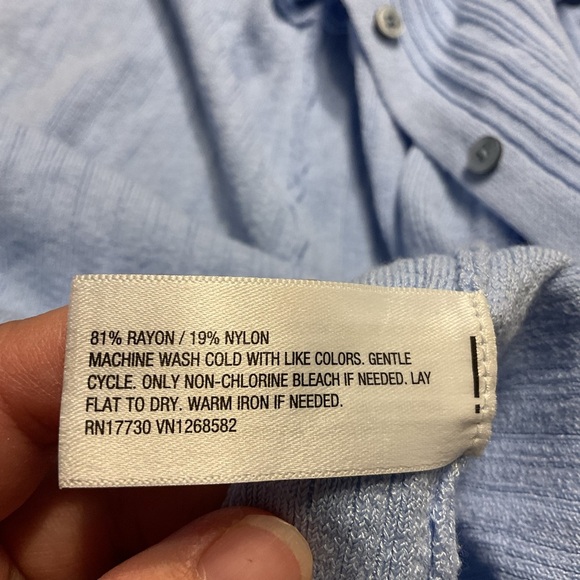 NWT Future Collective Women’s Ripped Cardigan -Sky Blue (L) - Picture 4 of 5